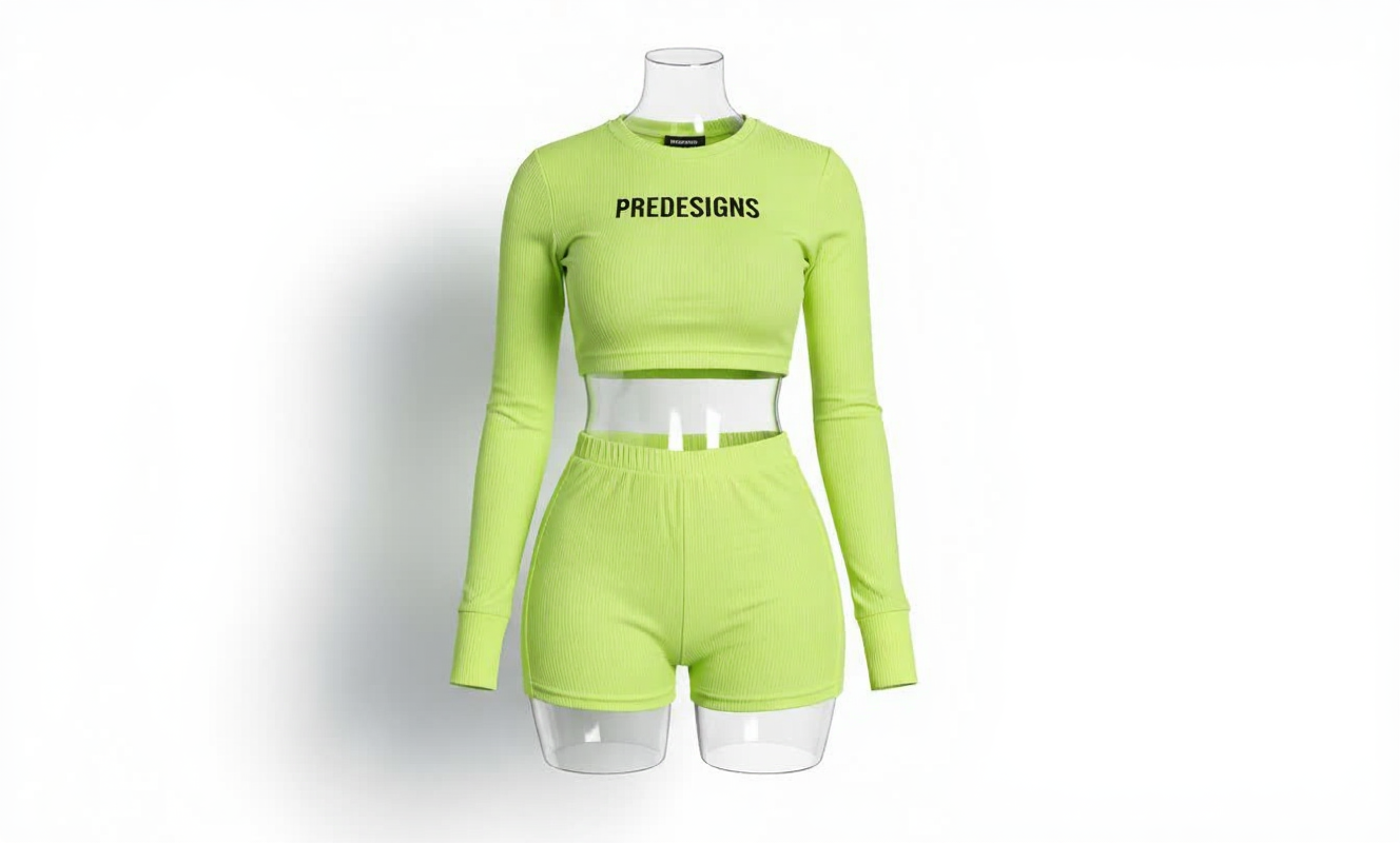 Crop Top & Shorts Front View